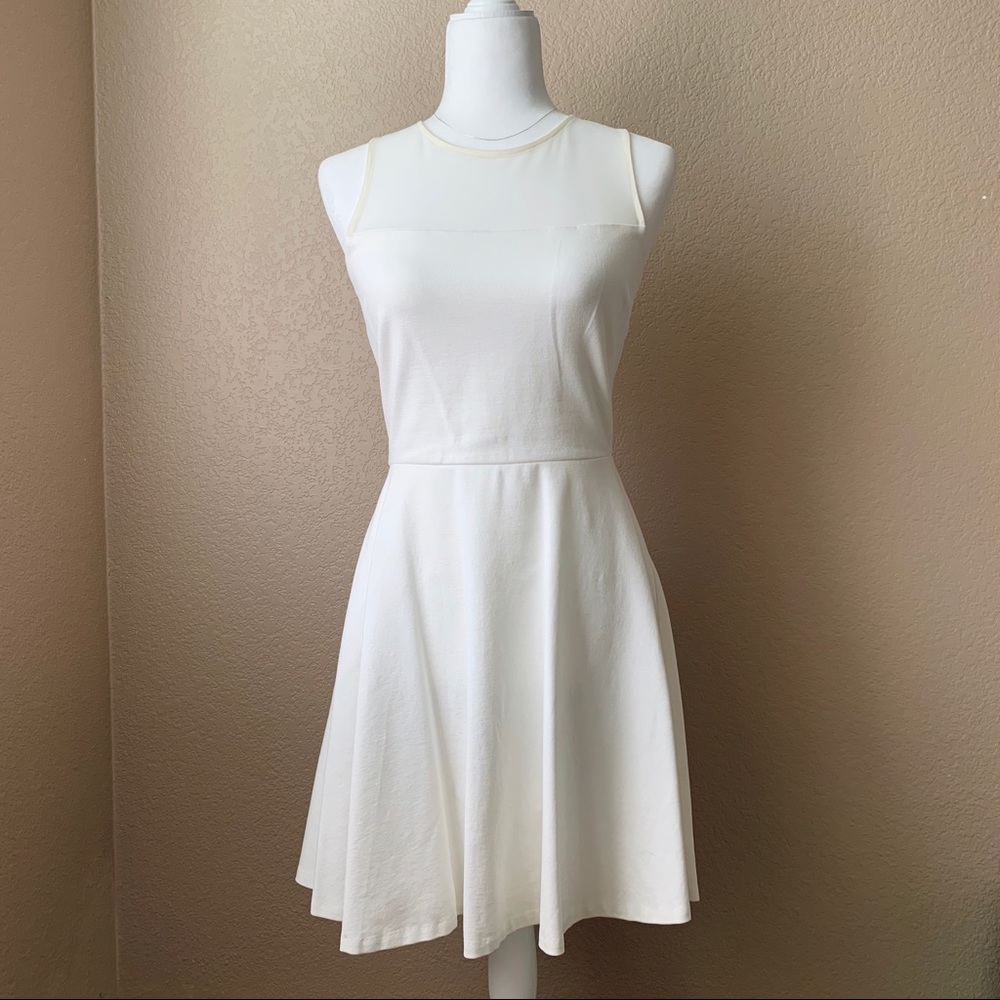 Love...ady Fit and Flare White Dress Size Medium